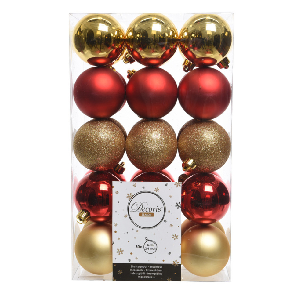 Kerstboomversiering gouden ballen 6 cm