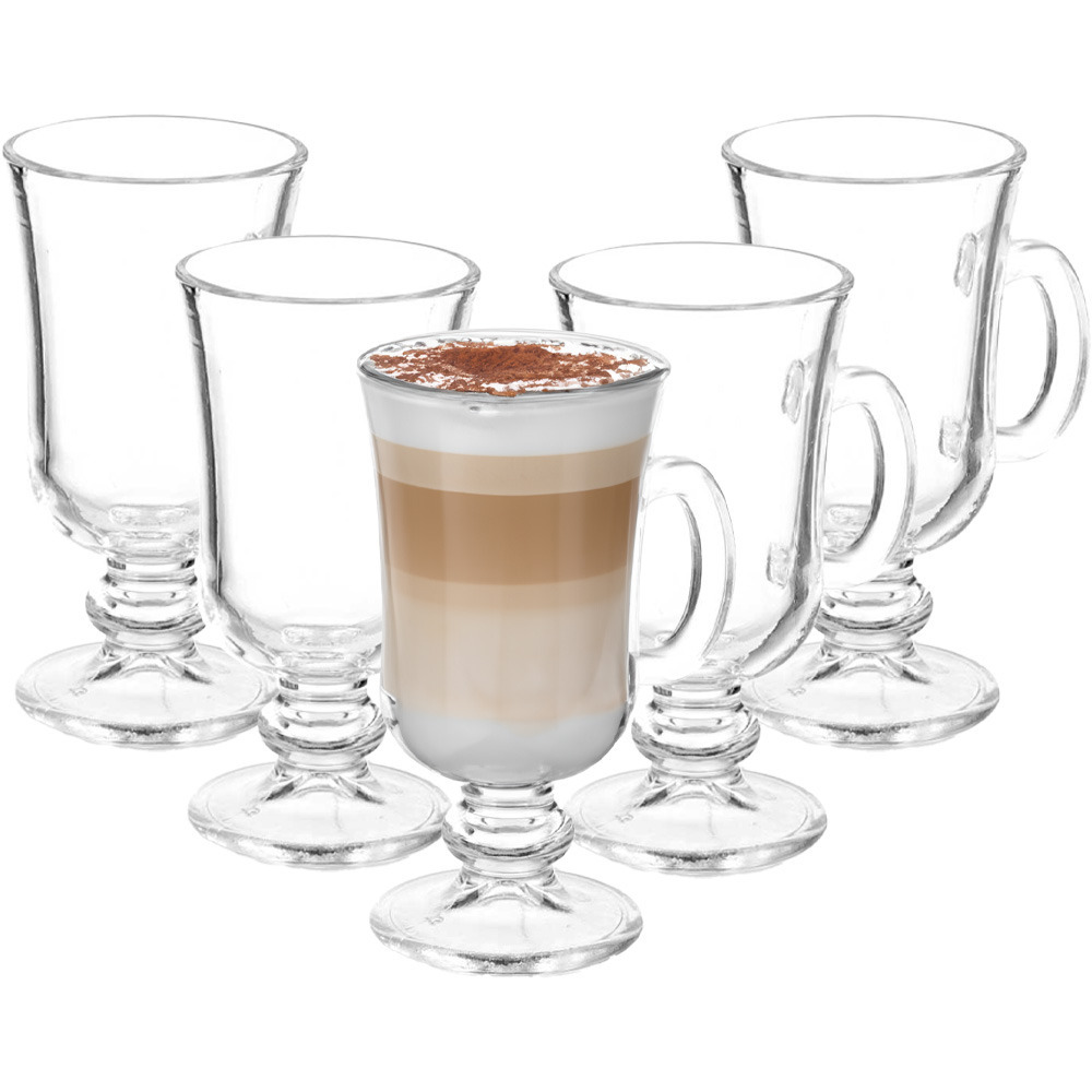 Kinvara Caffe Latte-koffie glazen Paris transparant glas 6x stuks 250 ml