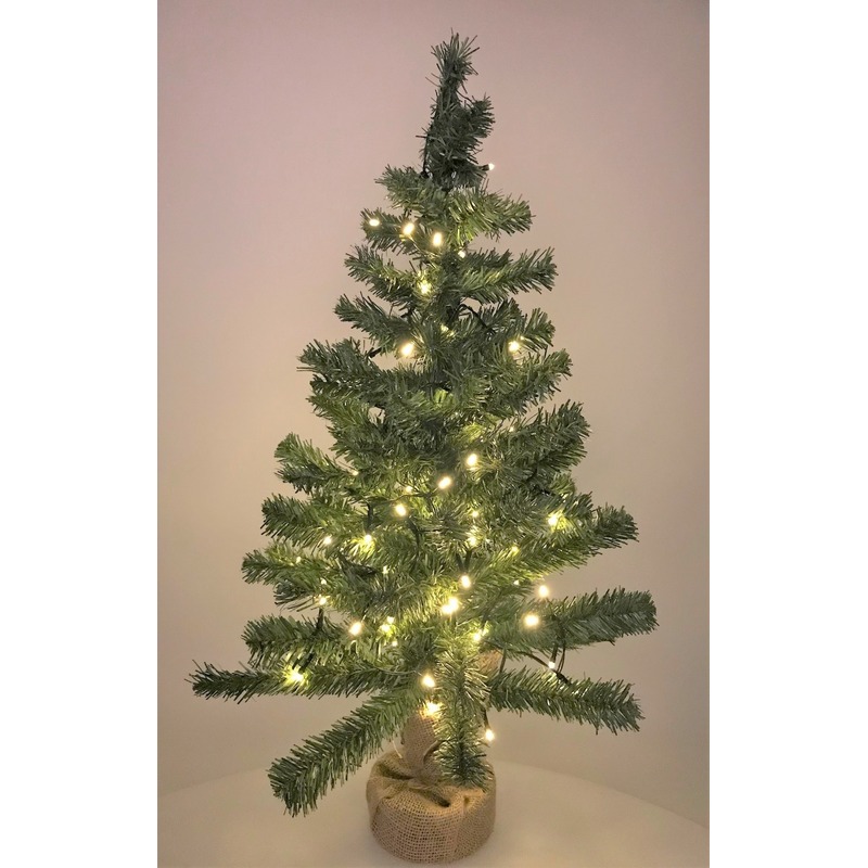 Kleine kerstbomen met lampjes voor kinderen 75 cm