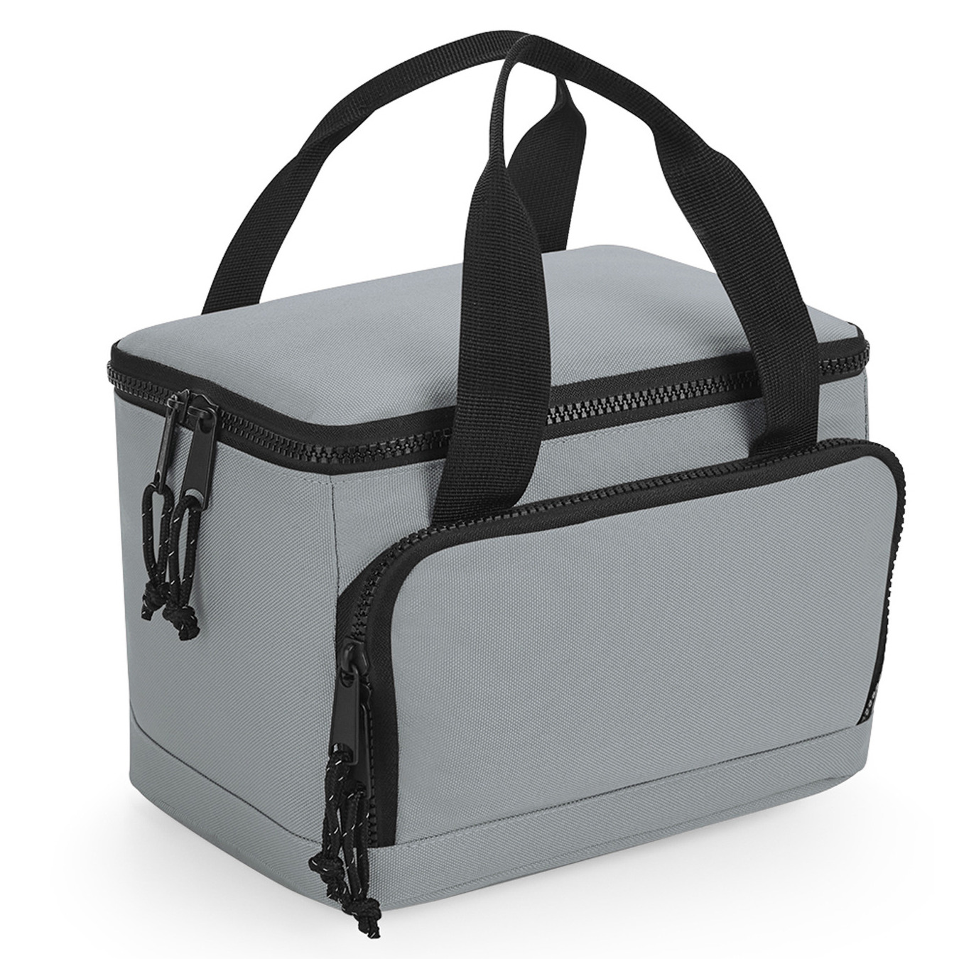 Kleine koeltas-lunch tas model Compact 24 x 17 x 17 cm 2 vakken grijs-zwart
