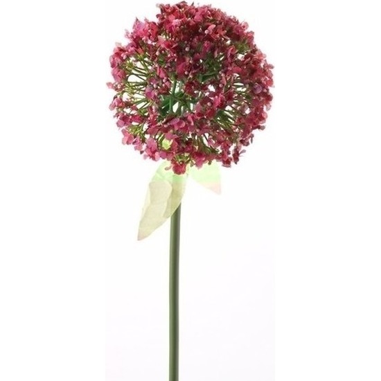 Kunstbloem Sierui-Allium roze-rood 70 cm