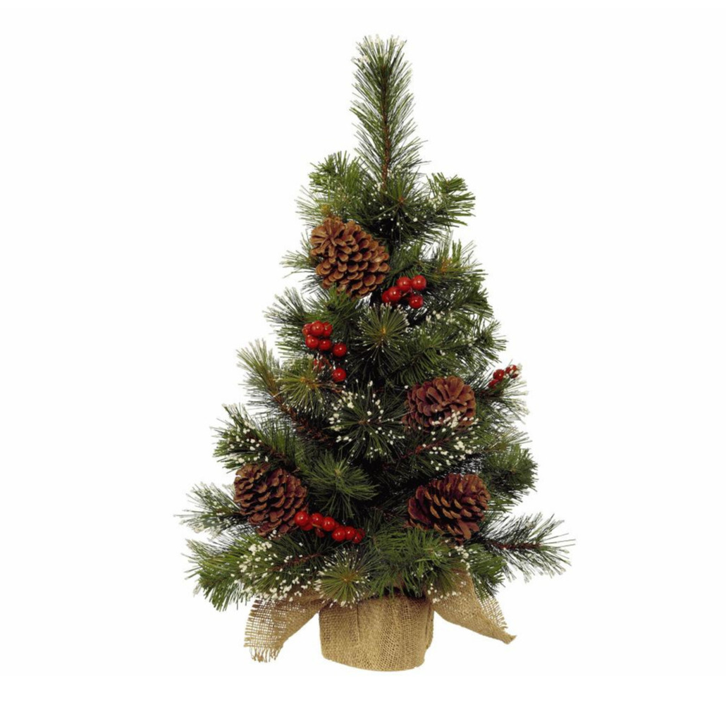 Kunstboom-kunst kerstboom met kerstversiering 60 cm