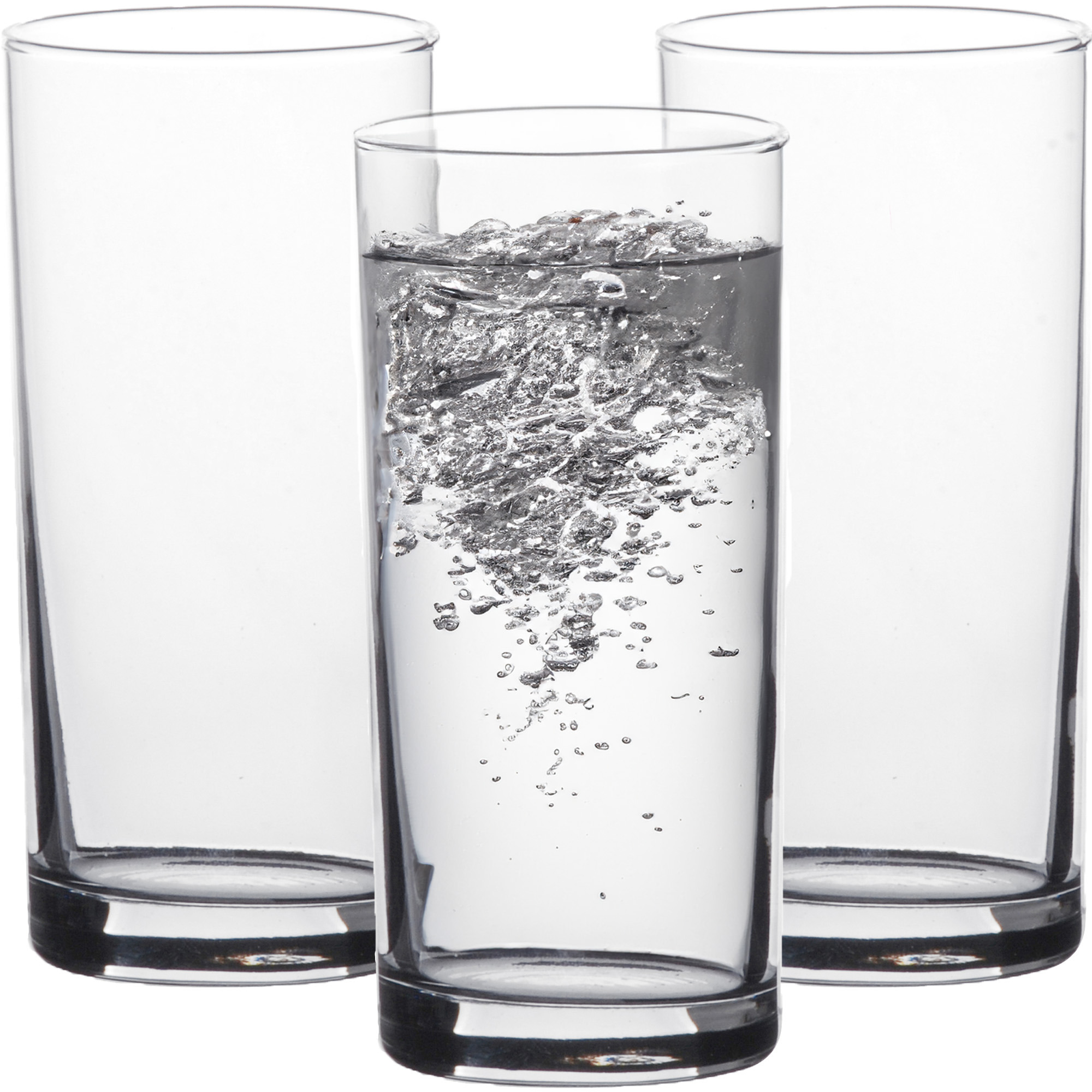 LAV Waterglazen-kleine longdrink glazen tumblers Liberty transparant glas 3x stuks 295 ml