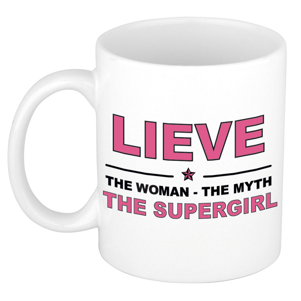 Lieve The woman, The myth the supergirl pensioen cadeau mok-beker 300 ml