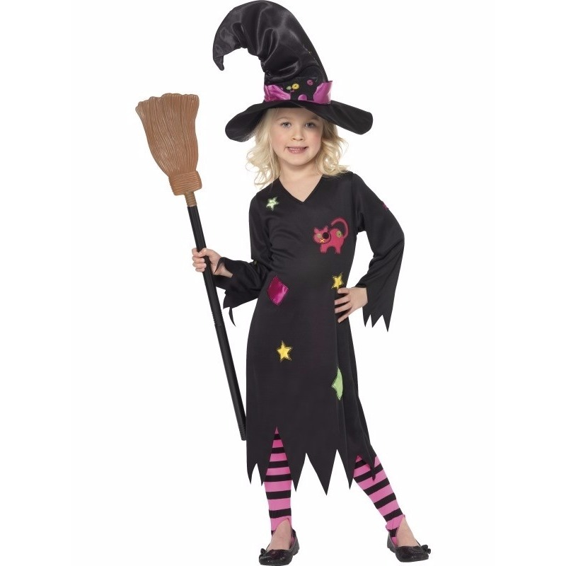 Meisjes heksenjurk Rosy met hoed en legging