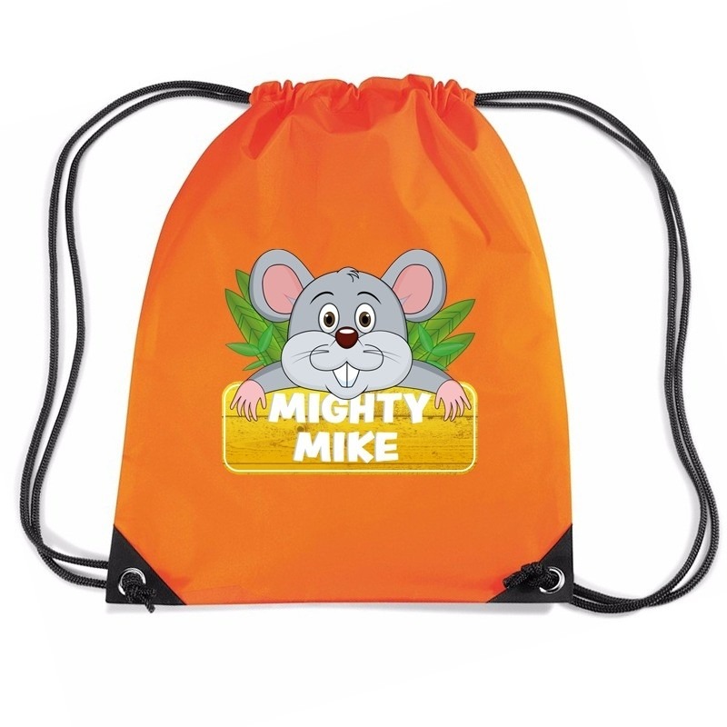 Mighty Mike de muis rugtas-gymtas oranje voor kinderen
