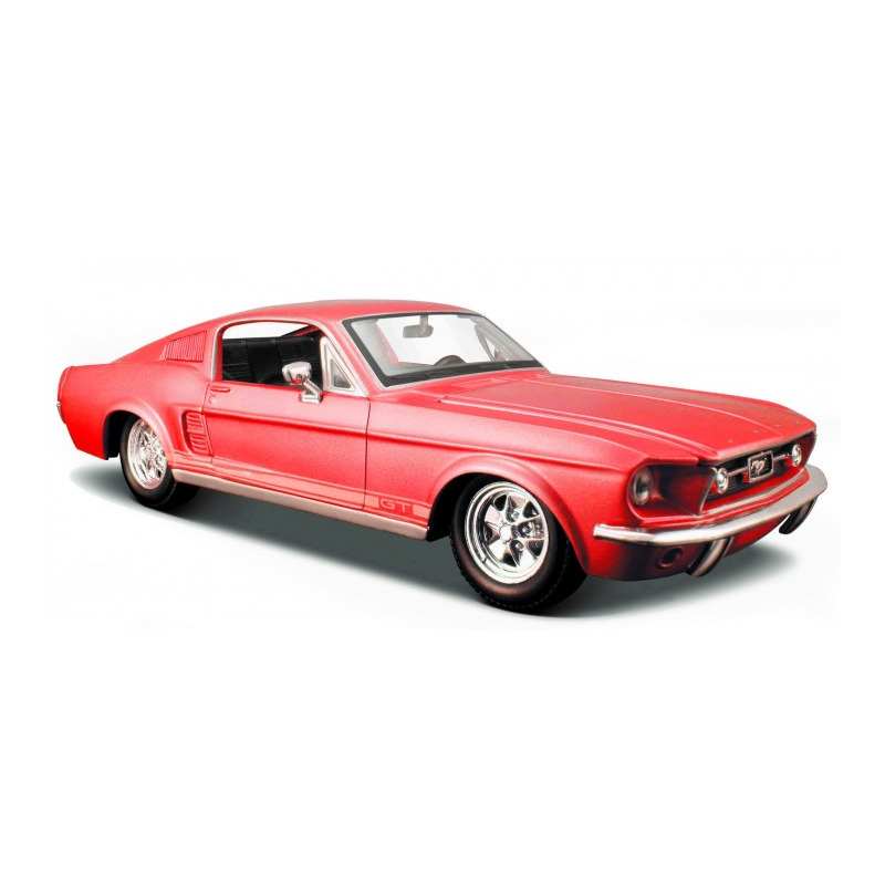 Modelauto Ford Mustang GT 1967 rood schaal 1:24-19 x 7 x 5 cm