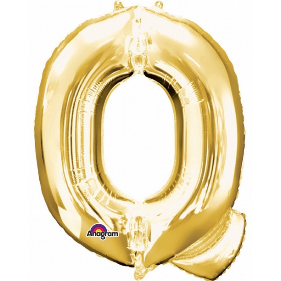 Naam ballonnen letter Q goud