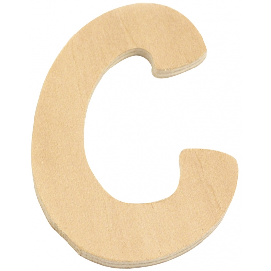 Naam letters C van hout