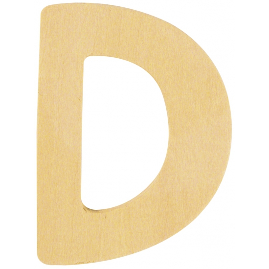 Naam letters D van hout