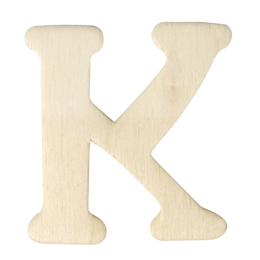 Naam letters K van hout