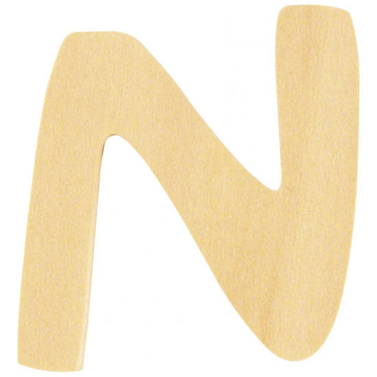 Naam letters N van hout
