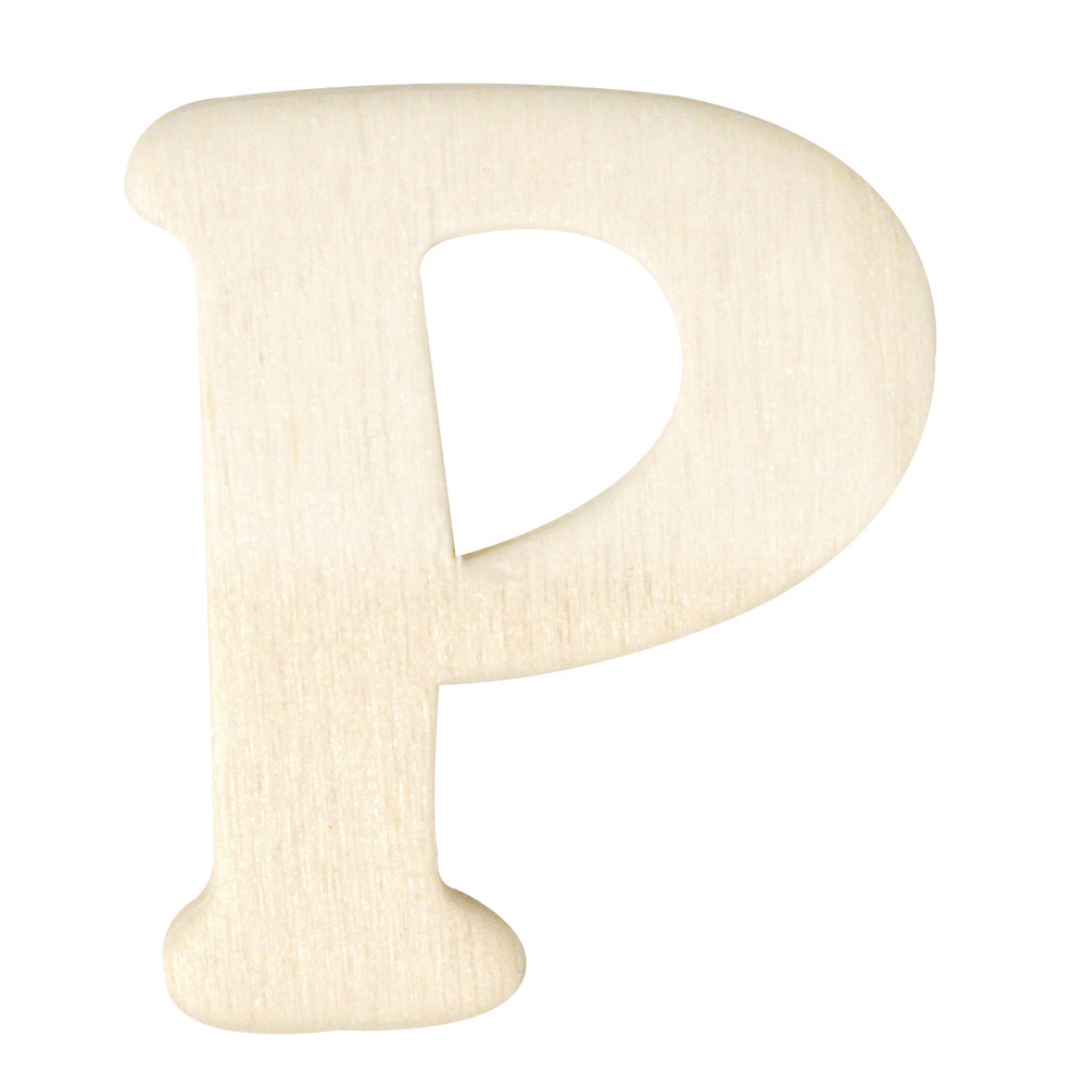 Naam letters P van hout