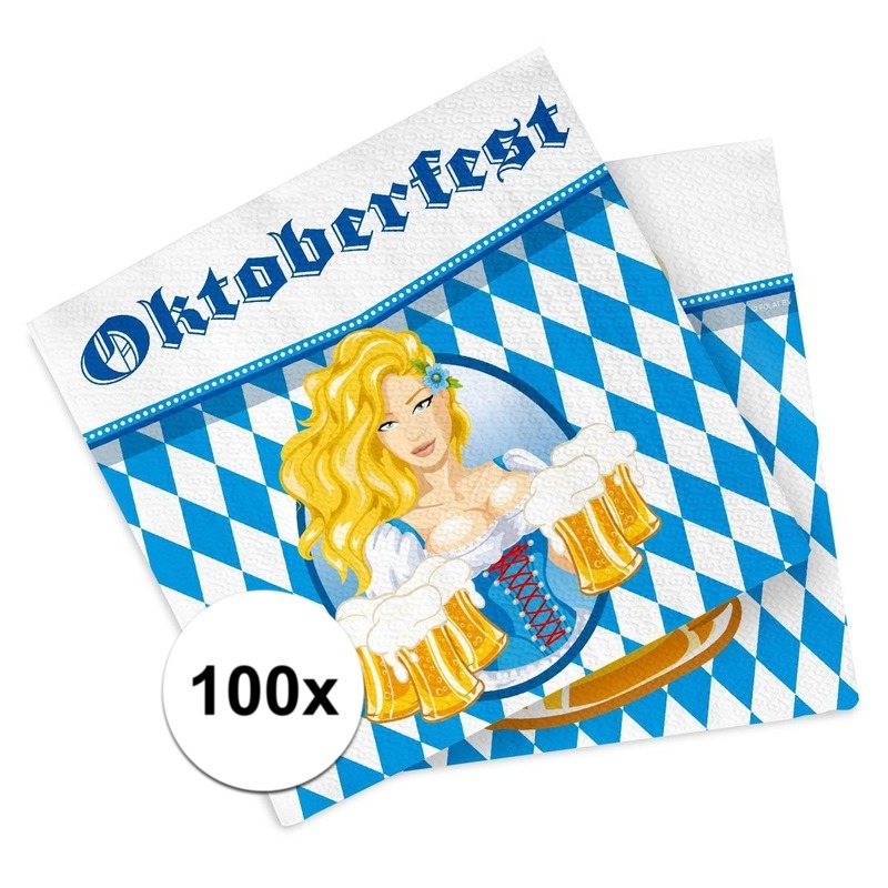 Oktoberfest thema servetjes 100 stuks