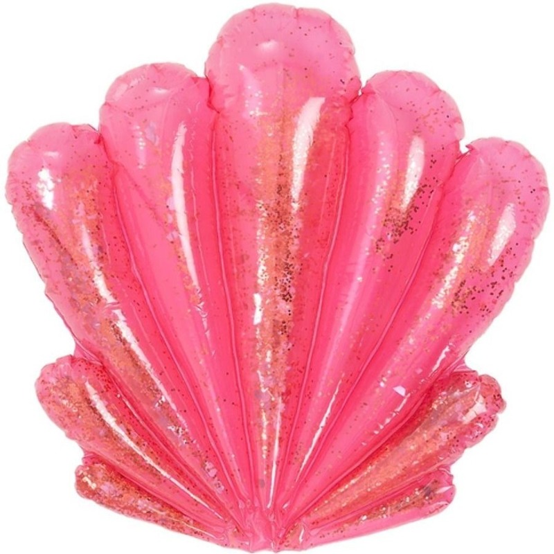Opblaasbare roze schelp 73 cm decoratie-speelgoed