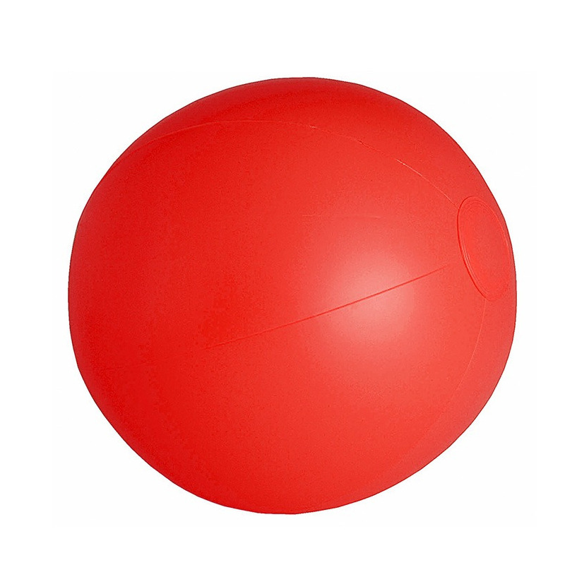 Opblaasbare zwembad strandbal plastic rood 28 cm