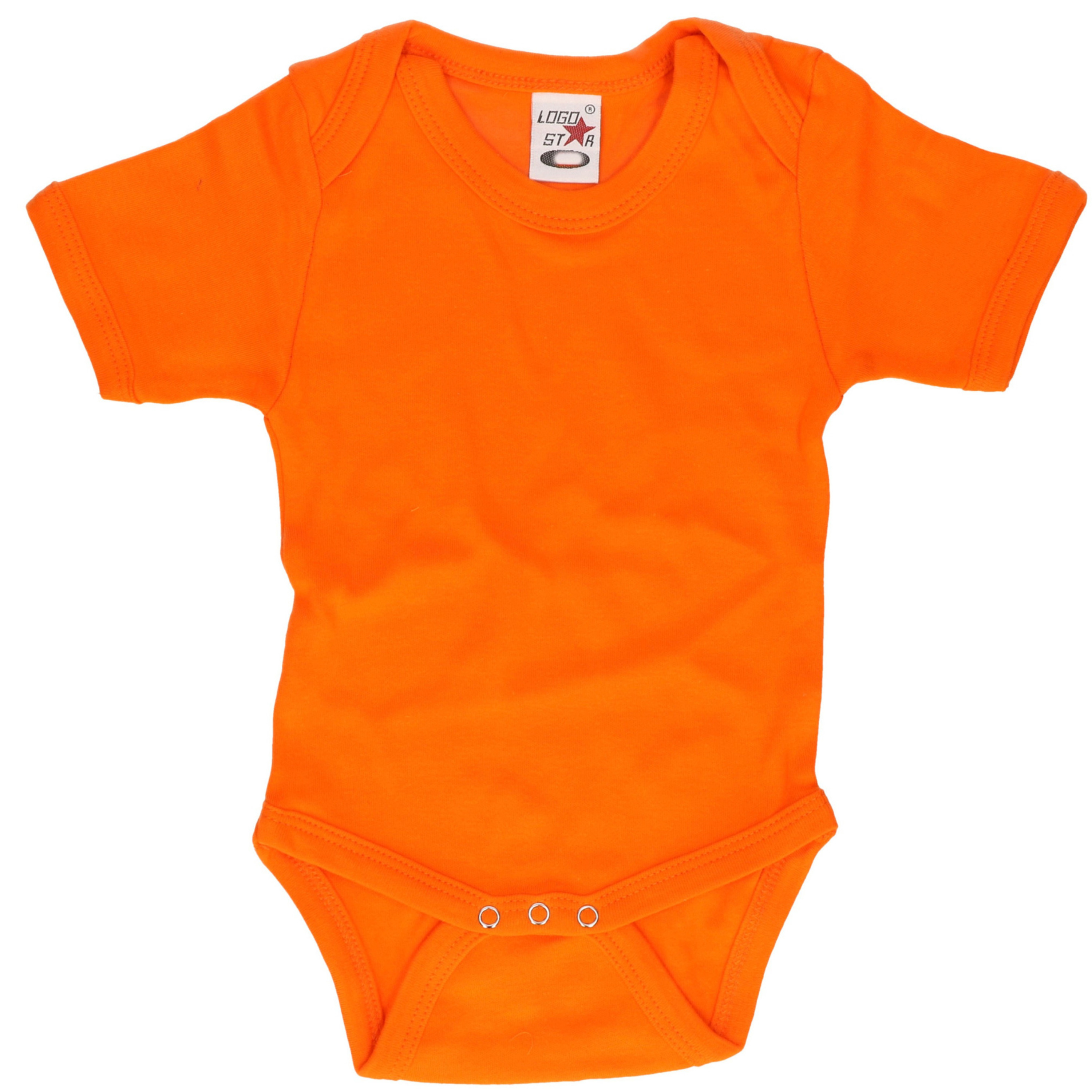 Oranje babypakje met korte mouwen