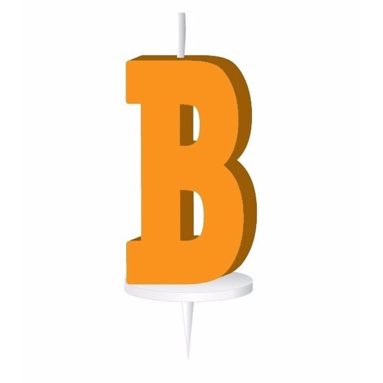 Oranje letter kaars B