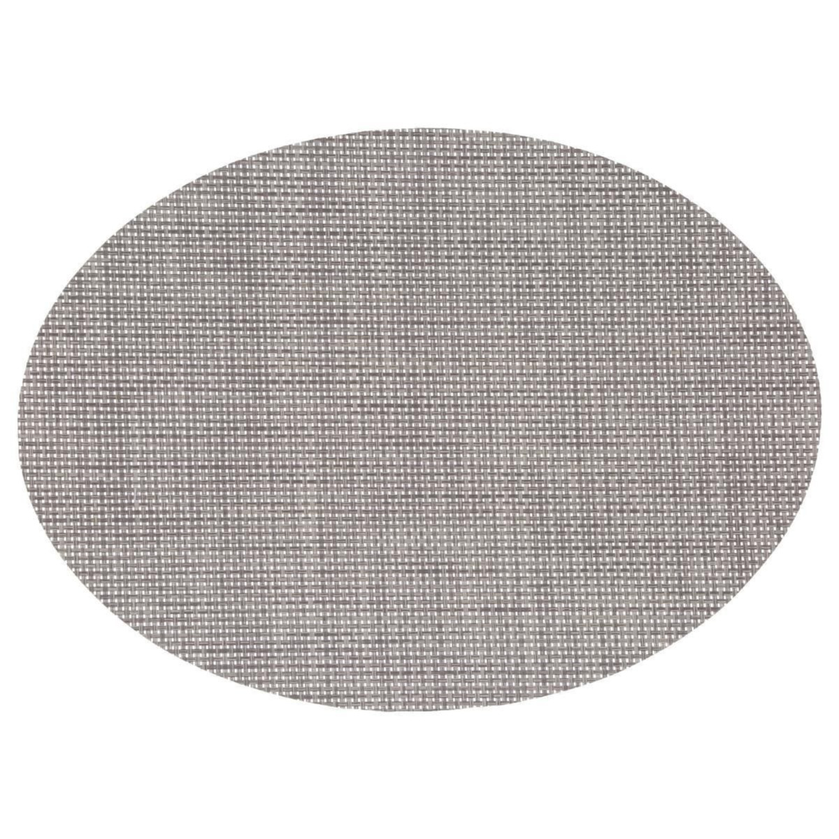Ovale placemat Maoli grijs kunststof 48 x 35 cm