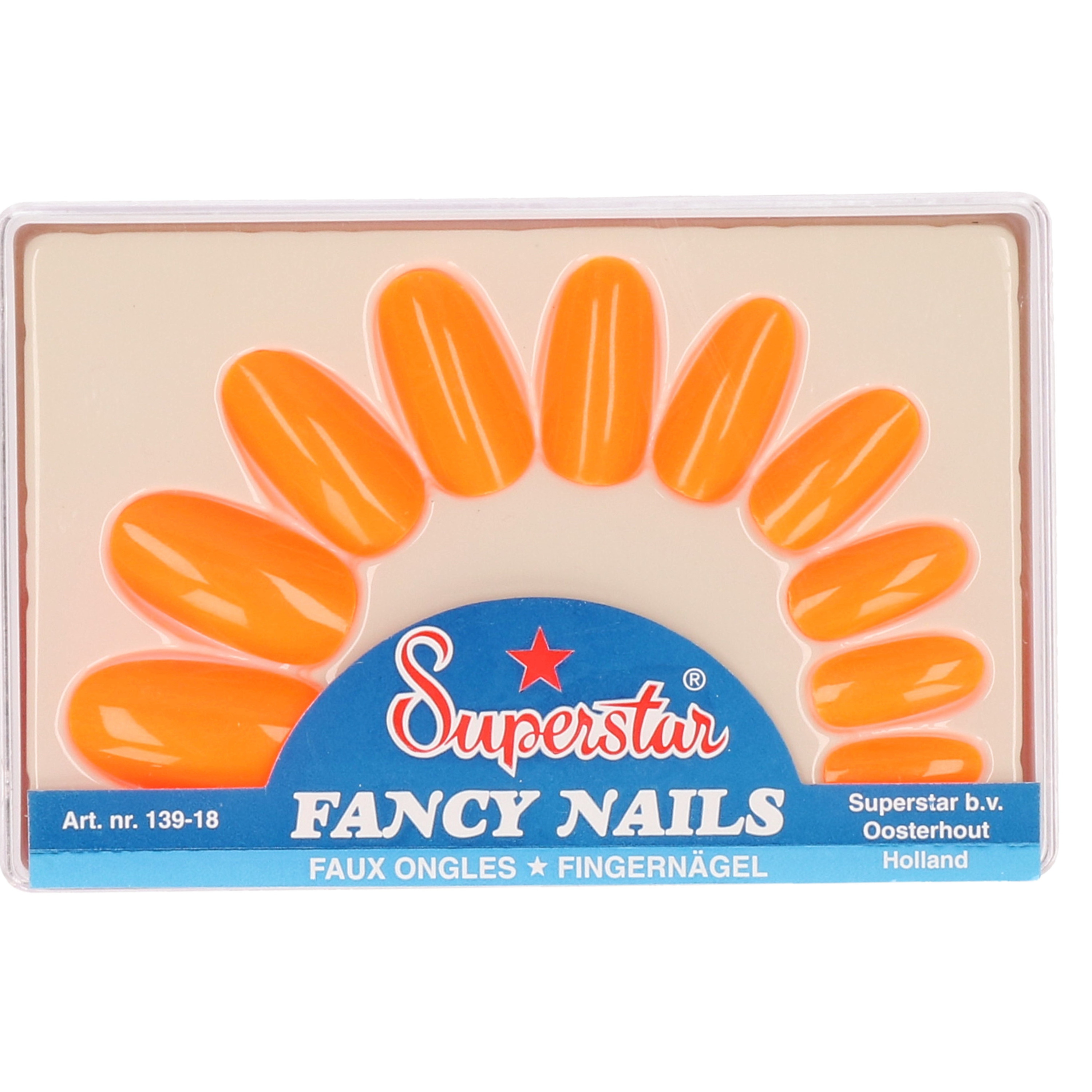 Pakketje met nagels in oranje kleur