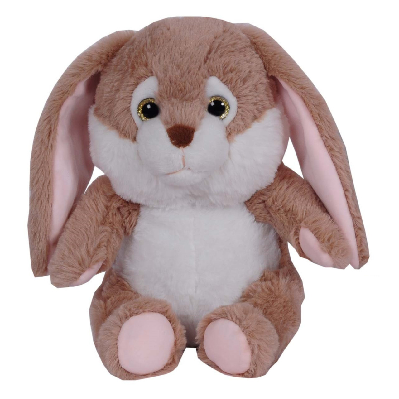 Pluche speelgoed knuffeldier Bruin konijn met flaporen van 24 cm