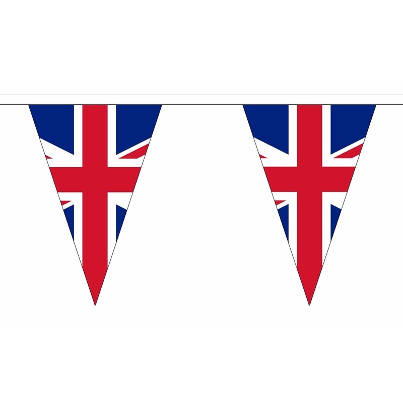 Polyester slinger met Verenigd Koninkrijk vlaggetjes