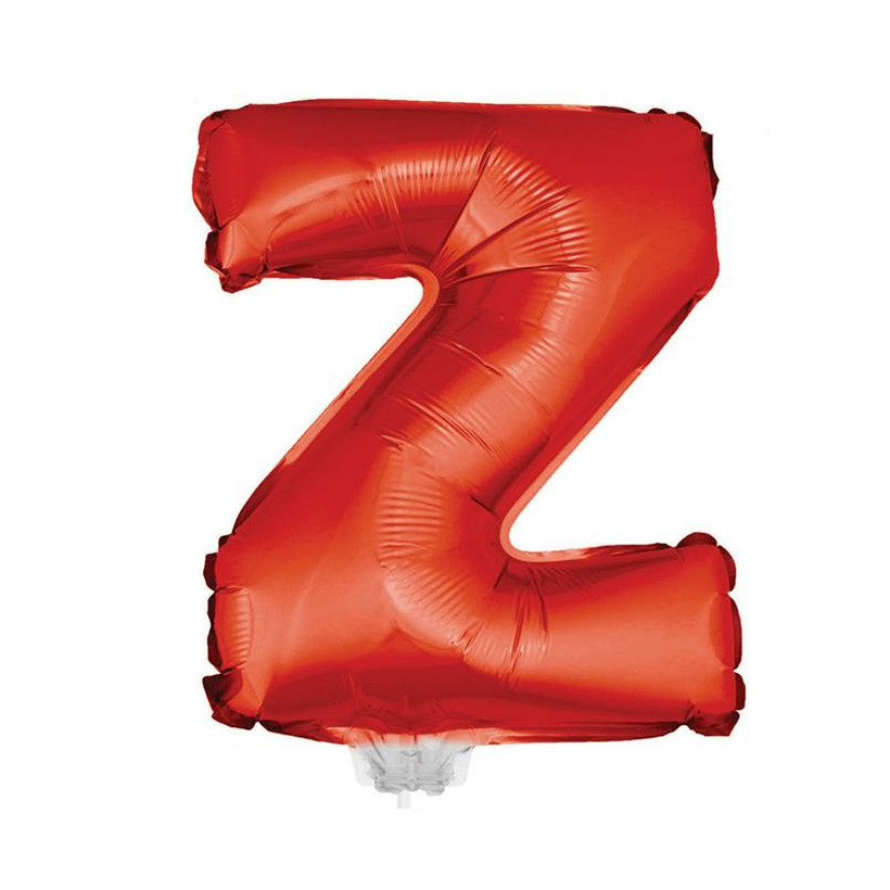 Rode opblaas letter ballon Z folie balloon 41 cm