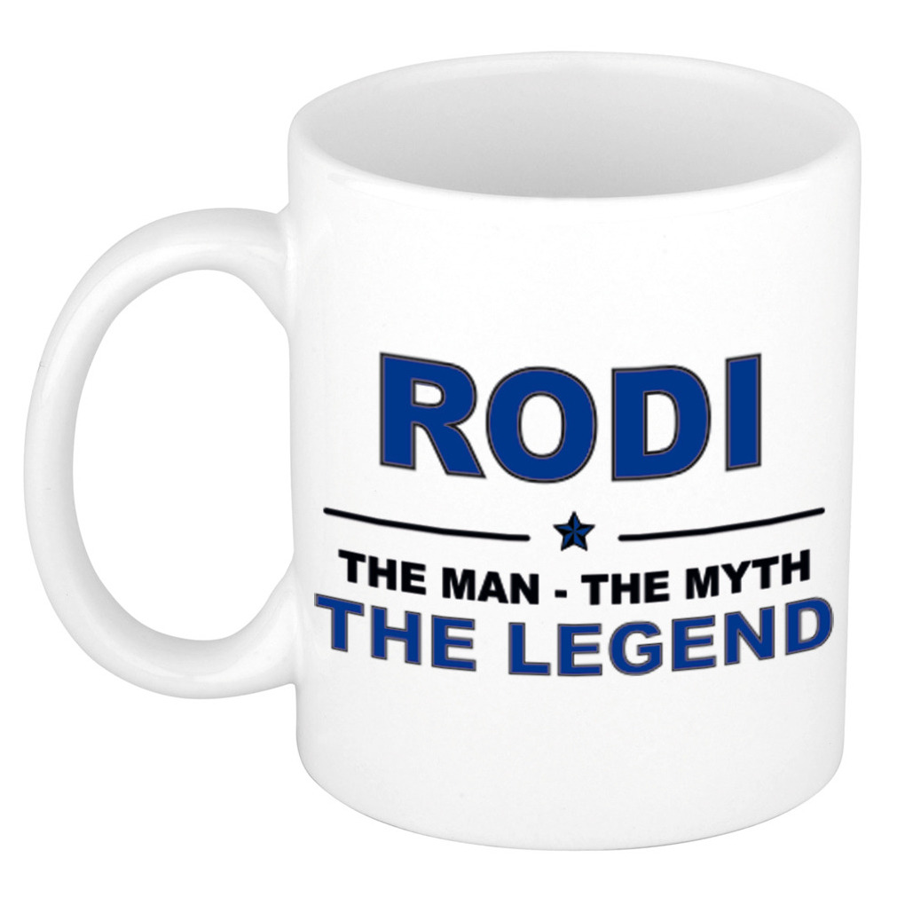 Rodi The man, The myth the legend pensioen cadeau mok-beker 300 ml