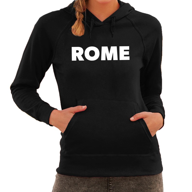 Rome-wereldstad hoodie zwart dames