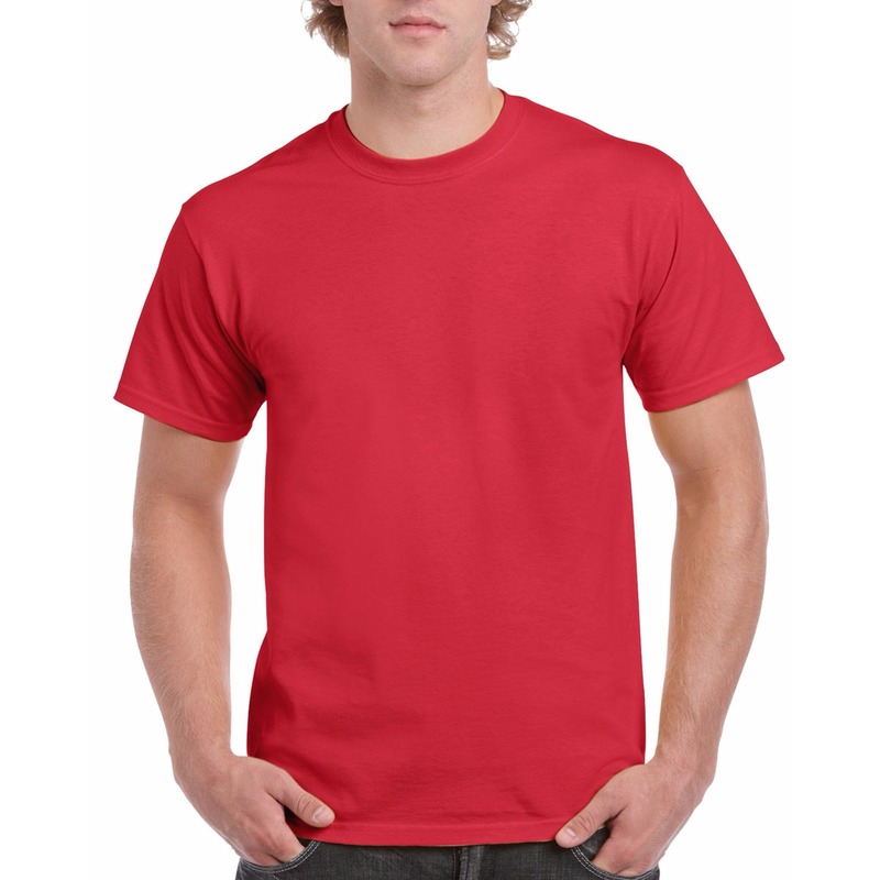 Rood katoenen t-shirts voor heren 200 grams