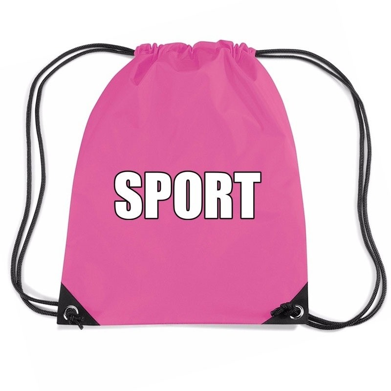 Roze sport rugtasje/ gymtasje kinderen