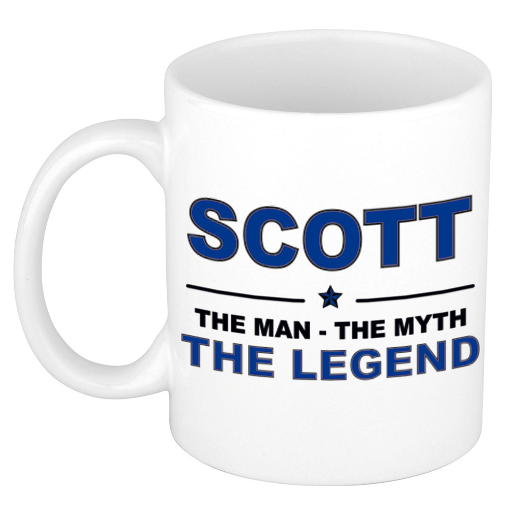 Scott The man, The myth the legend pensioen cadeau mok-beker 300 ml