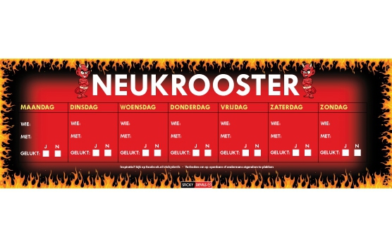 SD sticker Neukrooster, per week