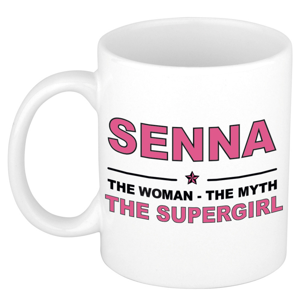 Senna The woman, The myth the supergirl pensioen cadeau mok-beker 300 ml