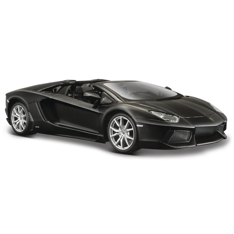 Speelgoed auto Lamborghini Aventador matzwart 1:24