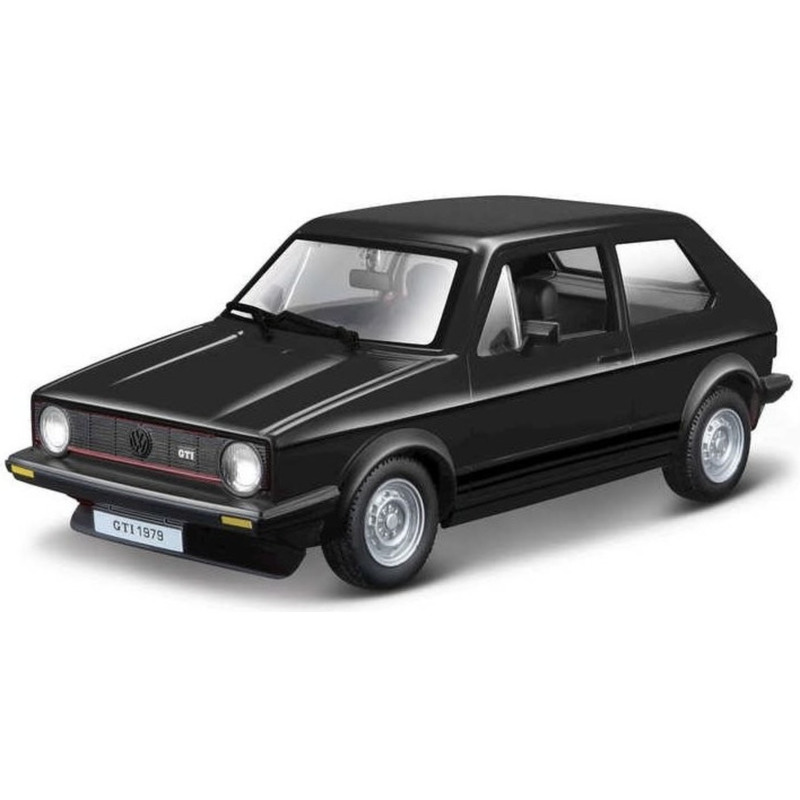 Speelgoed auto Volkswagen Golf MK1 1979 zwart 1:24