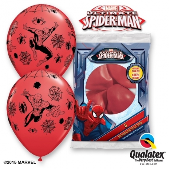 Spiderman kinderfeestje ballonnen 6x