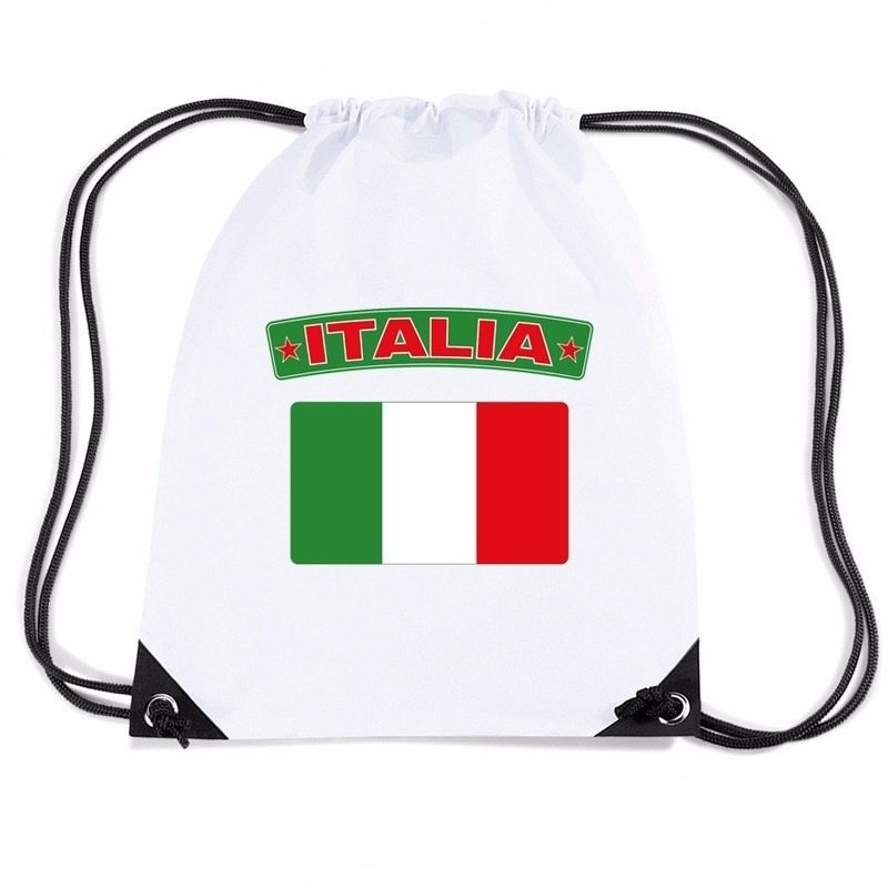 Sporttas met trekkoord vlag Italie