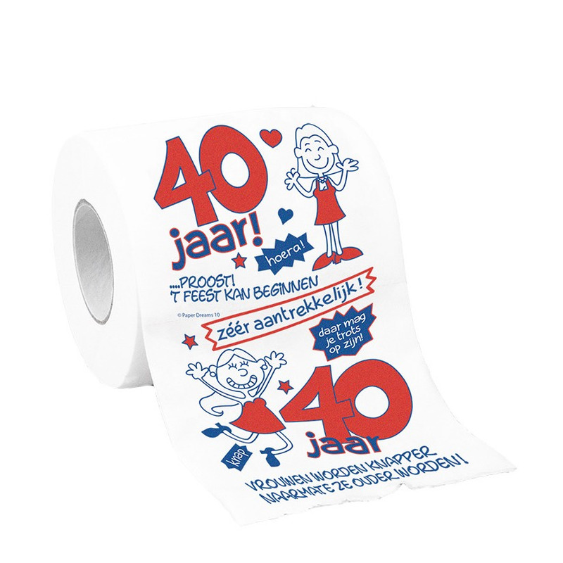 Toiletpapier 40 jaar vrouw verjaardag cadeau-versiering