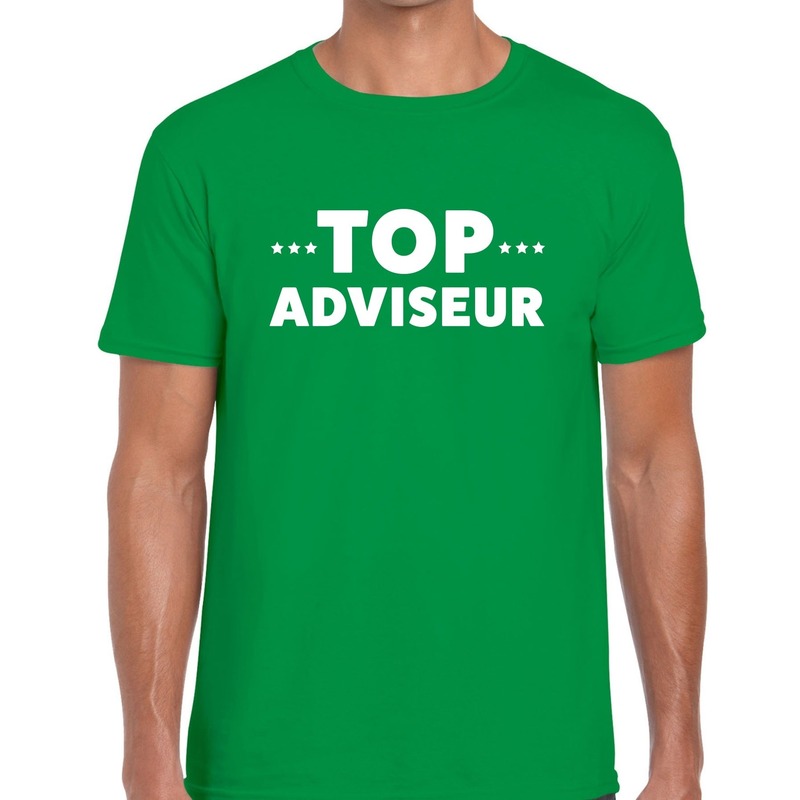 Top adviseur beurs-evenementen t-shirt groen heren