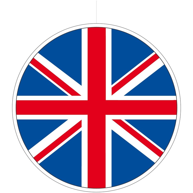 UK Great Britain vlag-Union Jack hangdecoratie 28 cm