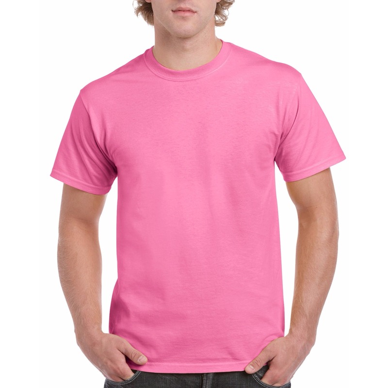 Unisex katoenen shirts roze voor volwassenen