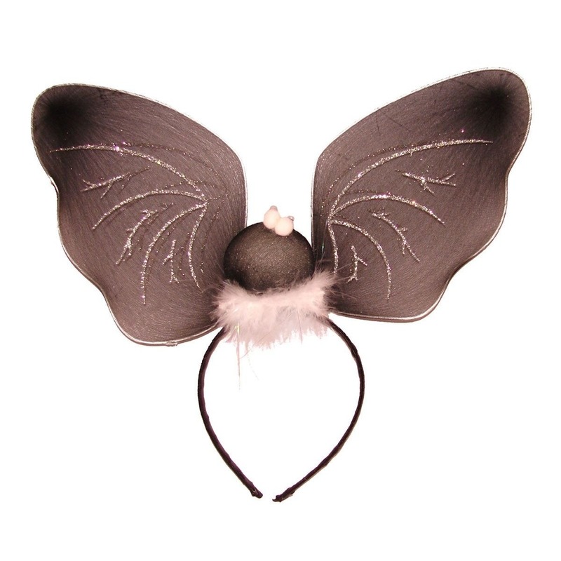 Vleermuizen vleugels verkleed diadeem grijs kunststof volwassenen