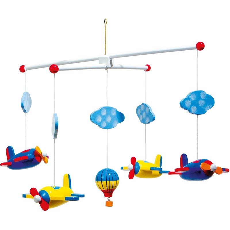 Vliegtuigen hangdecoratie voor kinderkamer 44 cm