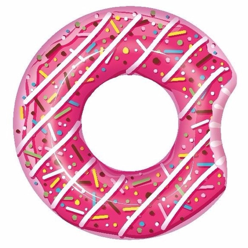 Zwembad opblaas donut roze 107 cm