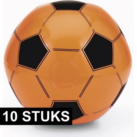 10x EK/WK voetbal strandbal oranje