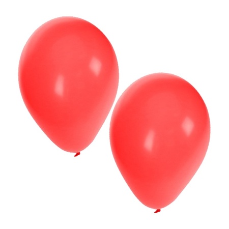 50 balloons white and red