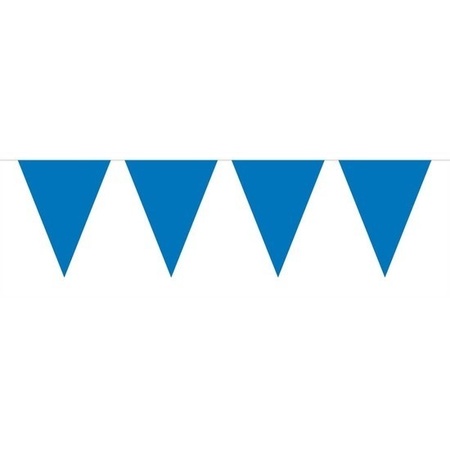 2x Mini vlaggenlijn/slinger versiering blauw
