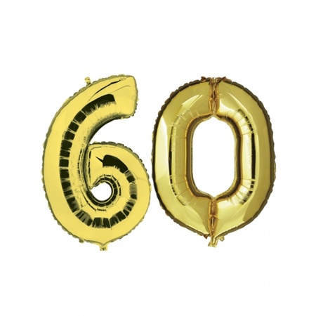 60 jaar jublileum ballonnen goud