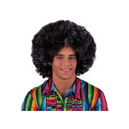 Afro wig silver/black